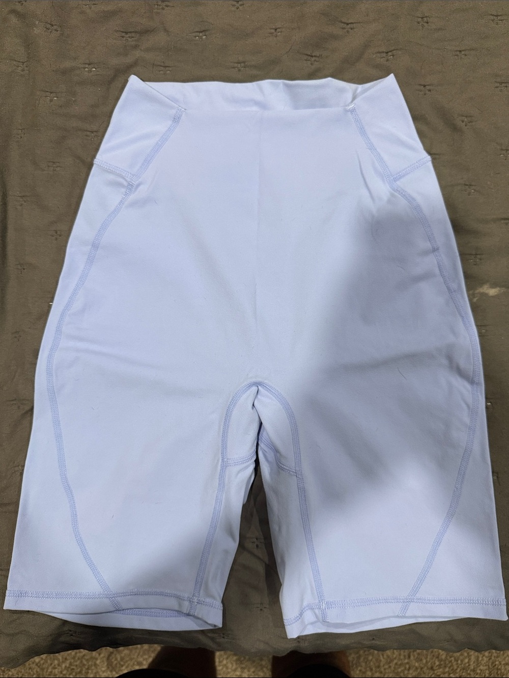 BuffBunny White Athletic Bike Shorts